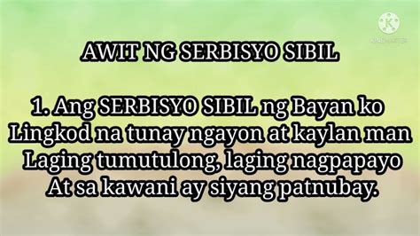 serbisyo sibil lyrics.
